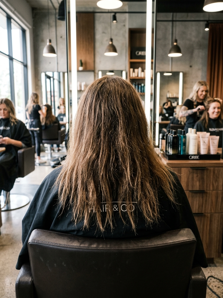 Sunkissed Balayage & Silk Finish - Voor behandeling